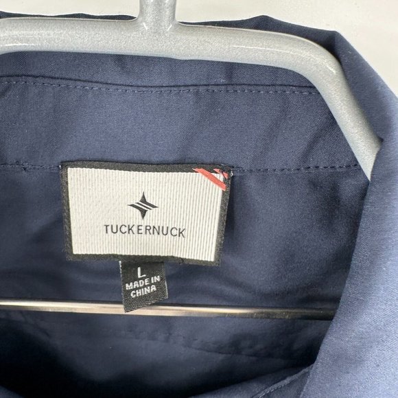 Tuckernuck Midnight Navy Blue Hayes Shirt Dress sz L Large Mini Length NWOT - Picture 3 of 8